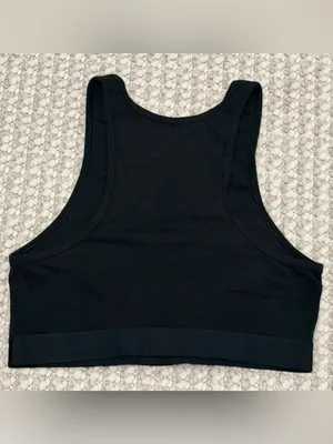 Victoria's Secret Shine Patch High-Neck Racerback Bralette Size Medium black thumbnail 4