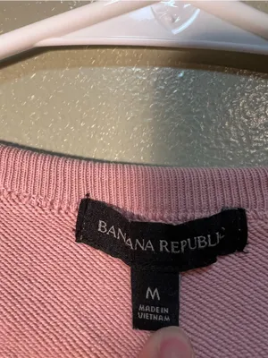 Banana Republic Women's Size Medium Crewneck Sweatshirt‎ Light Pink Clean Terry thumbnail 9