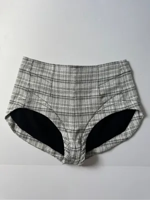 Free People "Keep It Brief Menswear" Micro Shorts - Black/White - Size 0 NWT thumbnail 3