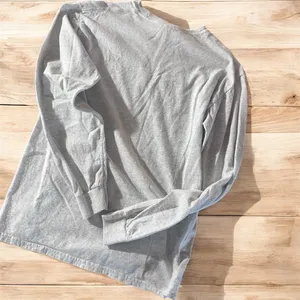 Gildan Gray Long Sleeve Tee with Heart Design #346 thumbnail 2