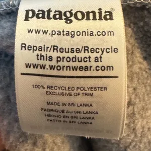 Patagonia Retro Pile Fleece Jacket Gray Green Trim Womens Small S Full Zip thumbnail 8