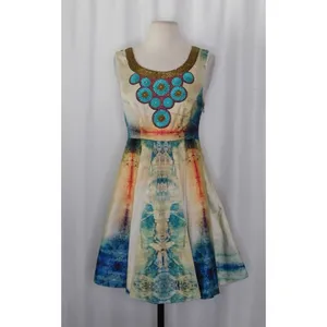 Anthropologie BHANUNI BY JYOTI‎ Villette Dress Fit N' Flare Beaded Embellished 2 thumbnail 2