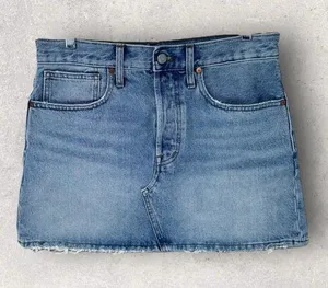 Madewell Rigid Denim Relaxed Mini Skirt Button Fly thumbnail 1