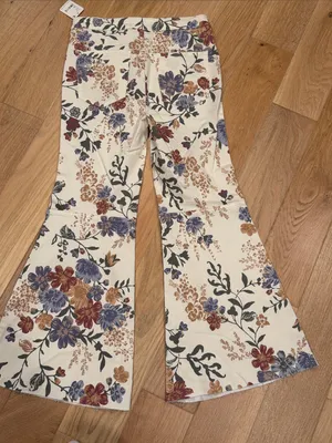 We The Free free people FREE PEOPLE Crop YOUTHQUAKE Print Flare Jeans 28‎ nwt thumbnail 4