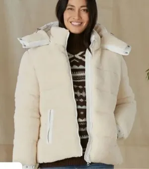 Save the Duck Bertha Fleece Puffer Coat Sz S thumbnail 1