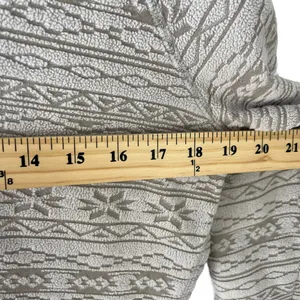 Eddie Bauer Size Large Fair Isle Fleece Grey Half Zip Pull‎ Over Sweater thumbnail 5