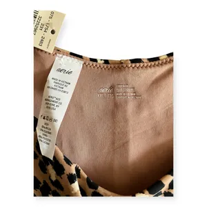 Aerie Womens leopard print high cut cheeky bikini swim bottom. thumbnail 3
