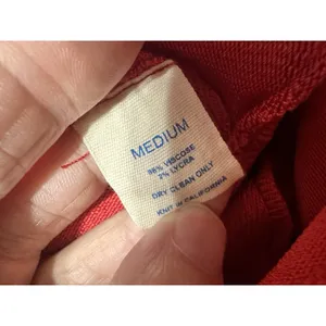 Calle‎ Del Mar Aza Ziegler Red Ribbed Knit Hot Pants Shorts – Size M thumbnail 6