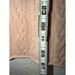Lauren Ralph Lauren Pink Cable Knit Cotton Boat Neck Sweater Large‎ thumbnail 3