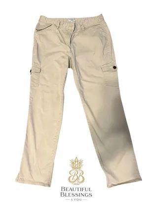 Women’s Charter Club Pant Shop Cargo Pants in Khaki - Casual Utility Style thumbnail 1