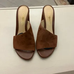 Caparros Heels Chestnut Suede Women's Mules-made in Italy 38 1/2Vero Cuoio 81/2 thumbnail 2