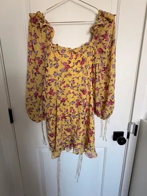 For Love & Lemons Beaumont Cinched Ruffle Mini Dress thumbnail 11