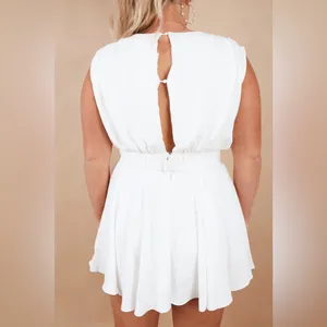 White flowy mini dress Size M thumbnail 4