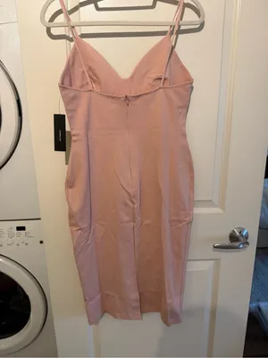 Lulu's Blush Pink V-Neck Midi Slip Dress thumbnail 3