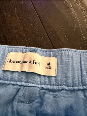 NWT Abercrombie & Fitch Light Blue Linen Shorts thumbnail 3