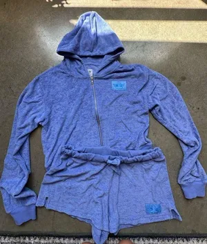 Boys lie Terry purple short sweat set xl xxl thumbnail 1