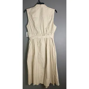 Time and Tru Women's Sleeveless Cotton Belted Midi Shirtdress Size XXL NWT thumbnail 6