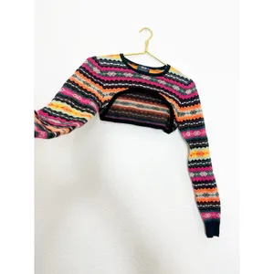 Anthropologie Maeve Abstract Sweater Shrug Size XS Multi Color Fair Isle Nordic thumbnail 10