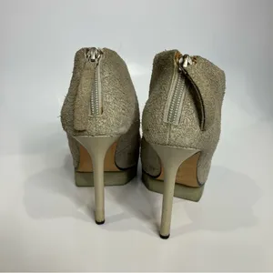Camilla Scovgaard tan suede leather‎ platform stiletto Heels size 35.5 thumbnail 5