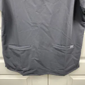 FIGS Technical Collection Women’s Scrub Catarina Top Gray 2 Pockets Medium thumbnail 2