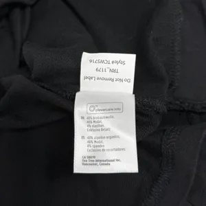 TenTree Black Twisted Front Long Sleeve Crew Neck Cropped Sweatshirt size Large thumbnail 5