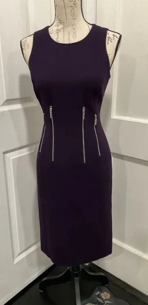 Michael Kors Vertical Zipper Back Sheath‎ Sleeveless Dress thumbnail 1