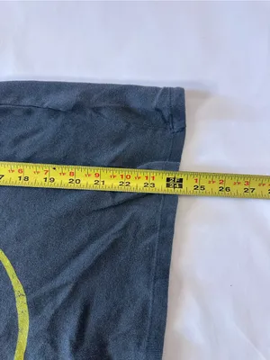 Long Gone Nirvana Smiley Face Graphic Cotton T-Shirt Black Yellow Crew Neck S thumbnail 2
