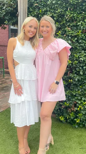 White Bridal Ruffle Dress Size XS thumbnail 2