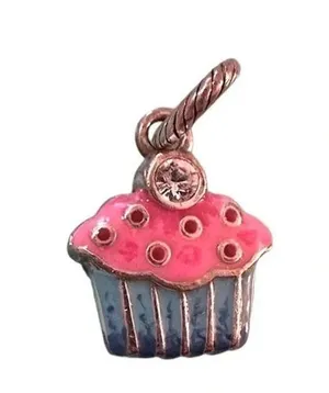 pink and blue BRIGHTON cupcake charm 🧁 thumbnail 1