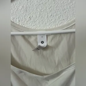 Lululemon Wundermost Nulu Square-Neck Sleeveless Bodysuit in bone sz M nwt thumbnail 6