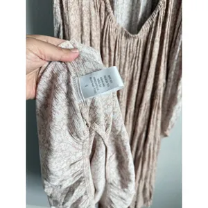 Dress Forum Los Angeles Neutral Pink Floral Tiered Boho Maxi Dress Large Cottage thumbnail 9