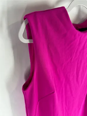 Maia Bright Pink Ruffle Hem Sleeveless Dress Size 6 thumbnail 3