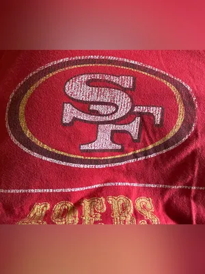 NFL TEAM APPAREL SF 49ers short sleeve pullover t-shirt vintage red gold size M thumbnail 3