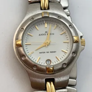 Anne Klein ladies date watch two tone size 7” with battery thumbnail 2