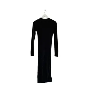 Free People Who Wear What Black Crewneck Long Sleeves Knit Midi Long Dress SZ M thumbnail 6