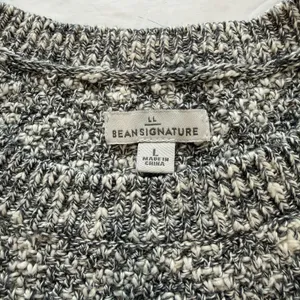 LL Bean Marled Gray Crew Neck Linen Blend Ragg Pullover‎ Tunic Sweater LARGE thumbnail 10
