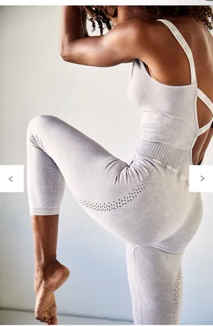 Free People Movement Good Karma Onesie | XS/S | Ice Grey thumbnail 4