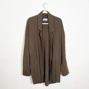 Urban Outfitters Open Front Long Line Brown Cardigan Sweater Small thumbnail 2