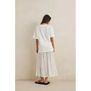 Rhythm Womens Gigi Lace Maxi Skirt White High Waist‎ Side Slit Boho XS/6 NWT thumbnail 3