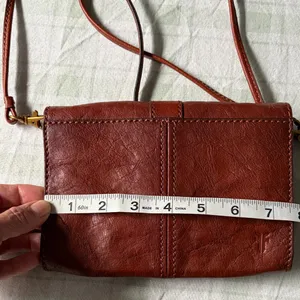 Frye Ring Elegant Brown Leather Crossbody Bag thumbnail 3