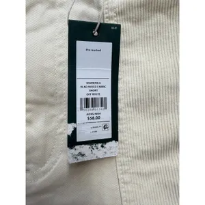 Alpine Design Womens Mixed Fabric Corduroy Shorts Off White High Rise ADW24806 6 thumbnail 3