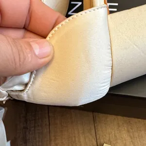 Azazie Cream Heels with Bow and Pearl Accent thumbnail 12