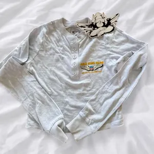 Boys Lie Mile High Club White Ribbed Henley Top | Small thumbnail 1