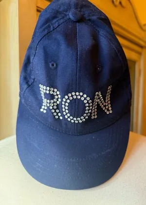 Navy Cap with Rhinestone Letters Blue thumbnail 1