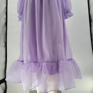 Shein‎ Prairie Dress Womens XS Lavender Cottage Flowy Lined Victorian Coquette thumbnail 7