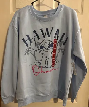 Disney Light Blue Hawaii Stitch Crewneck thumbnail 1