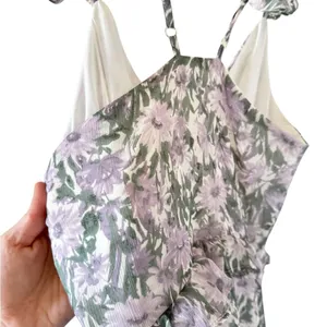 Tuckernuck O.P.T Ingrid Purple Floral Ruffle Midi Dress thumbnail 3