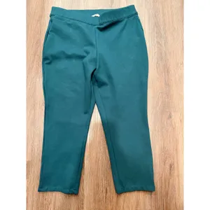 Soft‎ Surroundings Metro Ponte Knit Pants Teal Green Cropped Tapered PL 3GM70 thumbnail 2