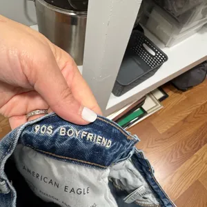 American Eagle Outfitters Women's Blue Distressed Straight Jeans thumbnail 7