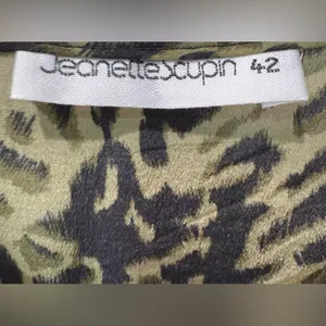 Jeanette Scupin Rare VTG Leopard Print Camisole Embroidered Tiger Top‎ Germany M thumbnail 4